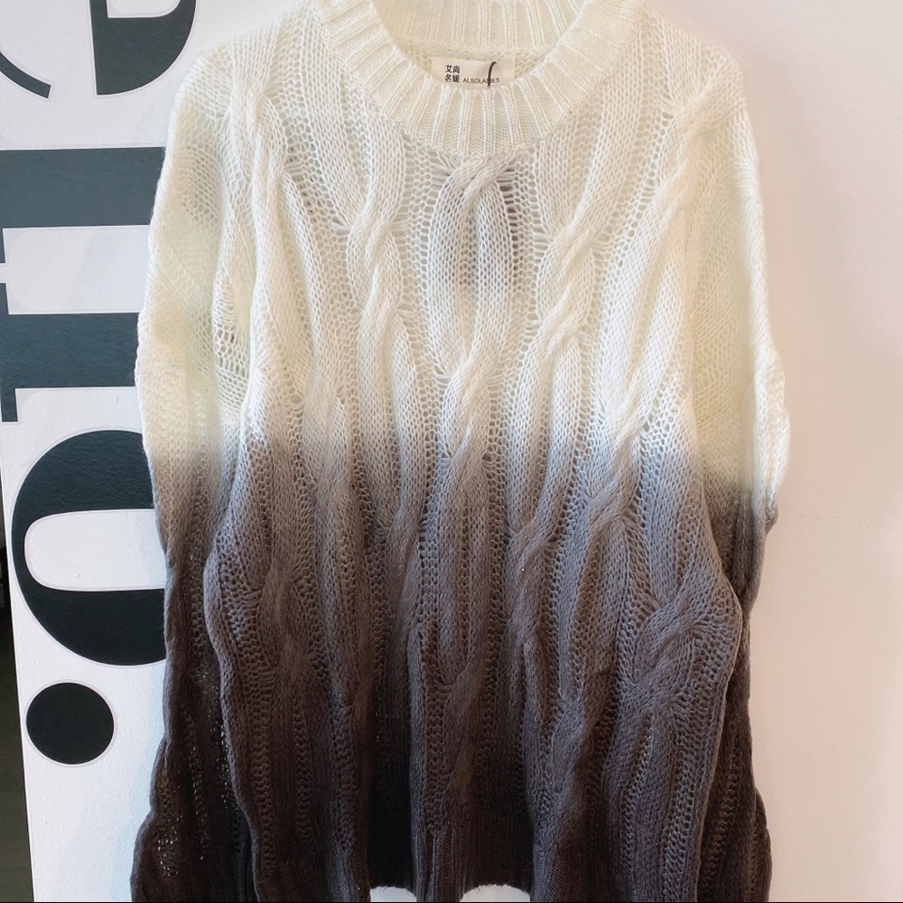 NWT Oversized Ombre Turtleneck Sweater